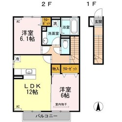 セジュールYMR　A棟の物件間取画像